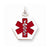 Sterling Silver Medical Jewelry Pendant, Delightful Pendants for Necklace