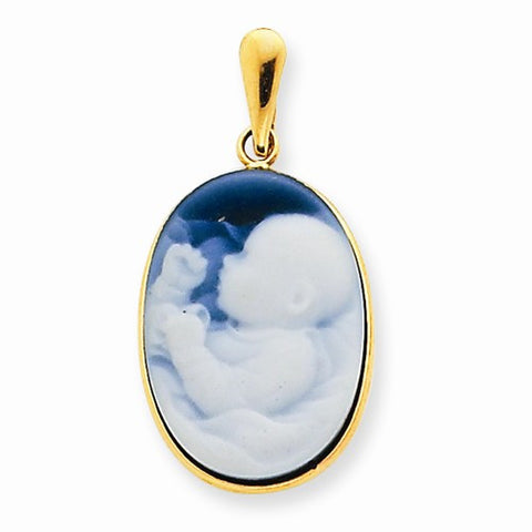 14k Gold New Arrival II Agate Cameo Pendant, Pendants for Necklace