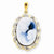 14k Gold Heavens Gift Diamond Agate Cameo pendant, Charm
