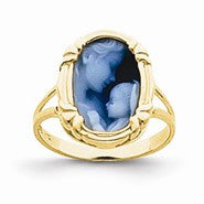 14k Yellow Gold Heavens Gift Agate Cameo Ring