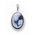 14k White Gold Heavens Gift Agate Cameo pendant, Gorgeous Pendants for Necklace