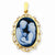 14k Gold The Nuptials Diamond Bride & Groom Agate Cameo Pendant, Pendants for Necklace