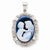14k White Gold Everlasting Love Diamond Agate Cameo pendant, Lovely Pendants for Necklace