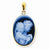 14k Gold Everlasting Love Mother & Daughter Agate Cameo Pendant, Pendants for Necklace