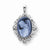 14k White Gold Diamond Guardian Angel Agate Cameo Pendant, Pendants for Necklace