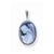 14k White Gold 13x18mm Guardian Angel Agate Cameo pendant, Adorable Pendants for Necklace