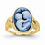 14k Yellow Gold Everlasting Love 10x14mm Agate Cameo Ring