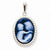 14k White Gold Everlasting Love Cameo Pendant, Pendants for Necklace