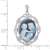 14k White Gold Love Diamond and Agate Cameo w/Sentiment Pendant