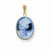 14k Gold Traditional -- Lady Profile Cameo Pendant, Pendants for Necklace
