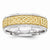 14k Two-Tone 7mm Design-Etched Wedding Band