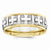 14k Two-Tone 7mm Design-Etched Wedding Band