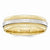 14k Two-Tone 6mm Milgrained Edge Wedding Band