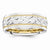 14k Two-tone 7mm Design-Etched Wedding Band