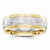 14k Two-Tone 6mm Etched Edges Wedding Band