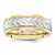 14k Two-Tone 7mm Design-Etched Wedding Band