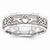 14k White Gold 6.75mm Fancy Wedding Band