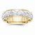 14k Two-Tone 6mm Design-Etched Wedding Band