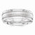 14k White Gold 6.75mm Fancy Wedding Band