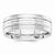 14k White Gold 6.75mm Fancy Wedding Band