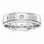 14k White Gold 6mm Fancy Diamond Wedding Band