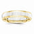 14k Two-Tone 5mm Domed Wedding Band