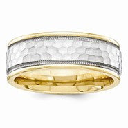 14k Two-Tone New Fancy Wedding Band