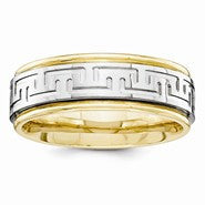 14k Two-Tone New Fancy Wedding Band