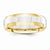 14k Two-Tone 6mm Domed Wedding Band