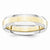 14k Two-Tone 5mm Domed Wedding Band