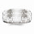 14k White Gold 6mm Grooved Brushed and Polished Wedding Band