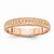 14k Rose Gold 3mm Design Etched Wedding Band