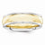 14k Two-Tone 6mm Domed Wedding Band