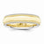 14k Two-Tone 5mm Milgrained-Edged Wedding Band