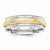 14k Two-Tone 6mm Design-Etched Wedding Band