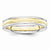 14k Two-Tone 4mm Ridged Wedding Band