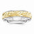 14k Two-Tone 6mm Design-Etched Wedding Band