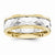 14k Two-Tone 7mm Design-Etched Wedding Band