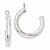 14k White Gold Polished Tube Hoop Earring Jackets