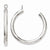 14k White Gold Polished Tube Hoop Earring Jackets