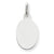 14k White Gold Plain .011 Gauge Oval Engravable Disc Charm hide-image