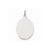 Plain .013 Gauge Oval Engravable Disc Charm in 14k White Gold