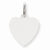 14k White Gold Plain .013 Gauge Engravable Heart Charm hide-image