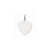 Plain .013 Gauge Engravable Heart Charm in 14k White Gold