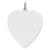 14k White Gold Plain .013 Gauge Engravable Heart Charm hide-image