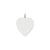 Plain .035 Gauge Engravable Heart Charm in 14k White Gold