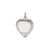 Etched Design .013 Gauge Engravable Heart Charm in 14k White Gold