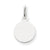 14k White Gold Plain .018 Gauge Round Engravable Disc Charm hide-image