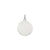 Plain .027 Gauge Round Engravable Disc Charm in 14k White Gold