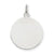 14k White Gold Plain .009 Gauge Round Engravable Disc Charm hide-image